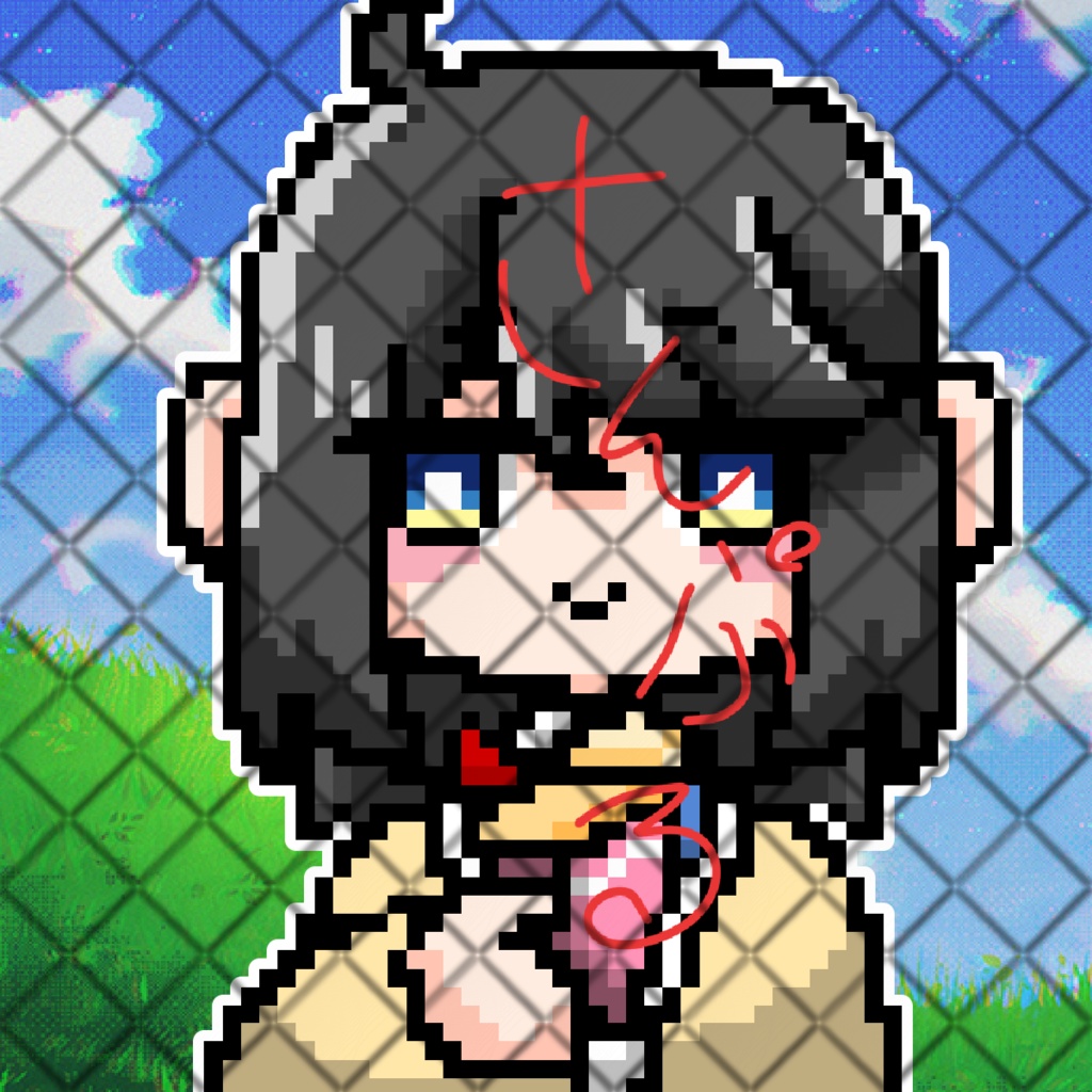 ドット絵SNSアイコン。手差分4種類セット