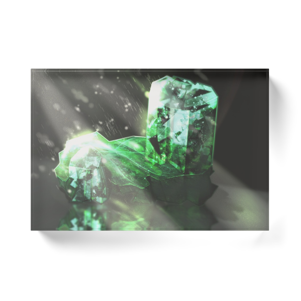 エメラルド-アクリルブロック