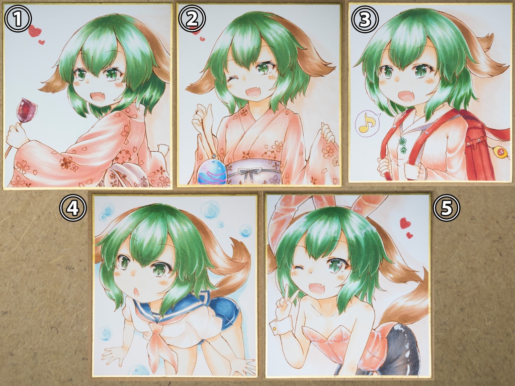 響子ちゃん色紙5種