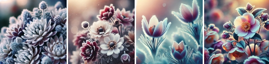 Winter Fantasy Flower Set – 4 images