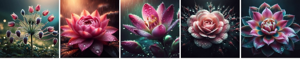 Healing Fantasy Flower Set – 5 images