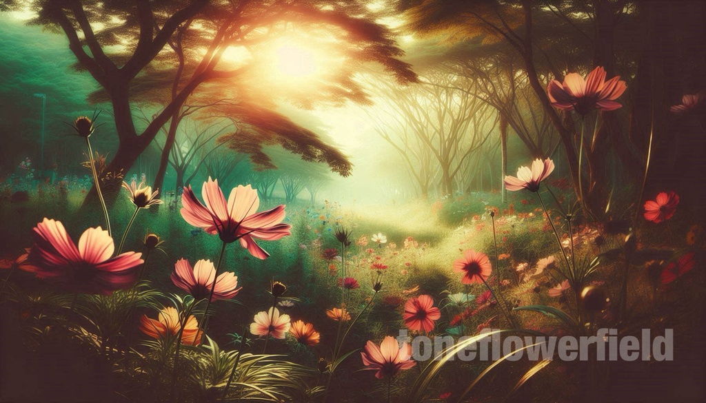 Blooming Cosmos Sanctuary – Digital Fantasy Art (5 Set)