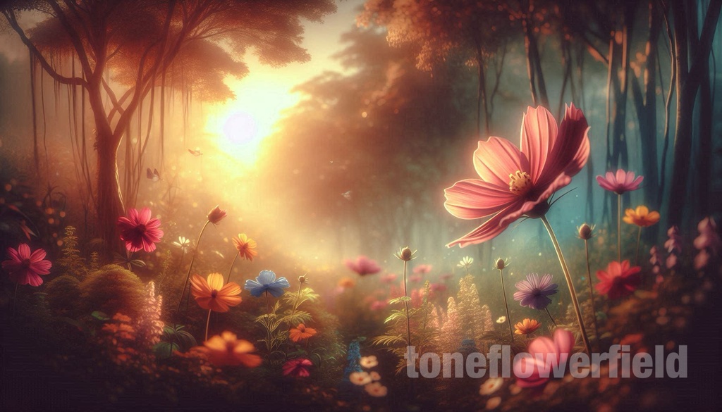 Blooming Cosmos Sanctuary – Digital Fantasy Art (5 Set)