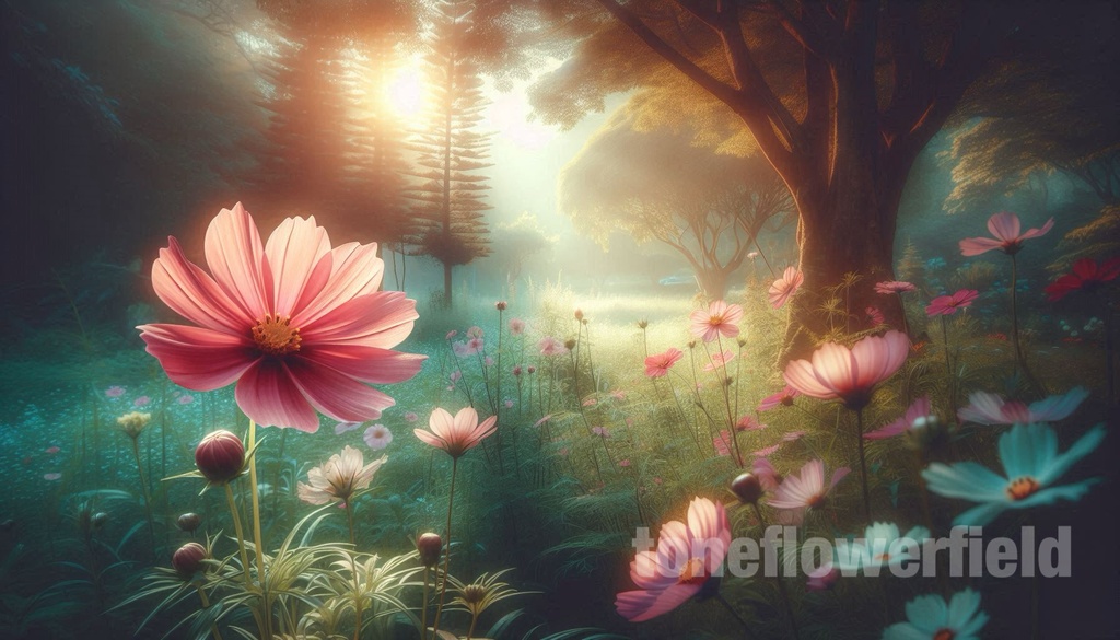 Blooming Cosmos Sanctuary – Digital Fantasy Art (5 Set)