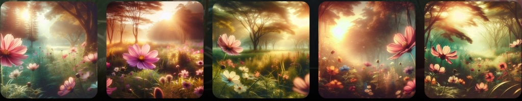 Blooming Cosmos Sanctuary – Digital Fantasy Art (5 Set)