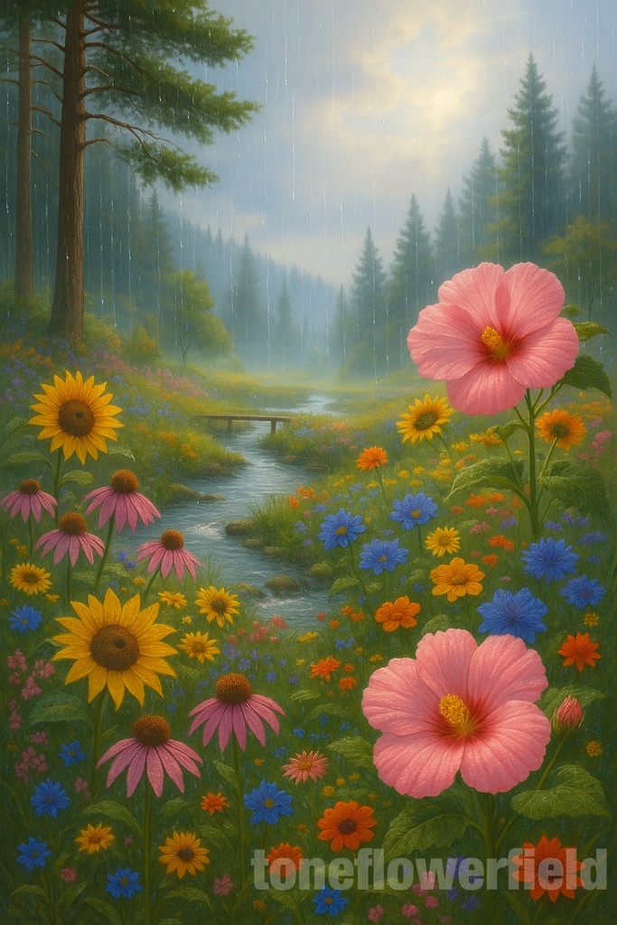 Flowers in the Rain