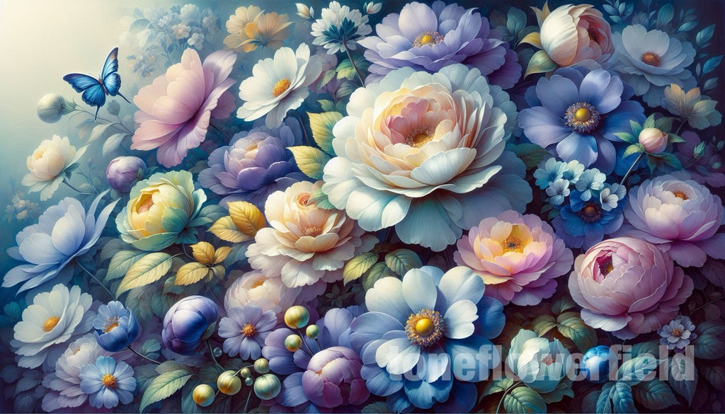Blooming Serenity – Tranquil Floral Artwork