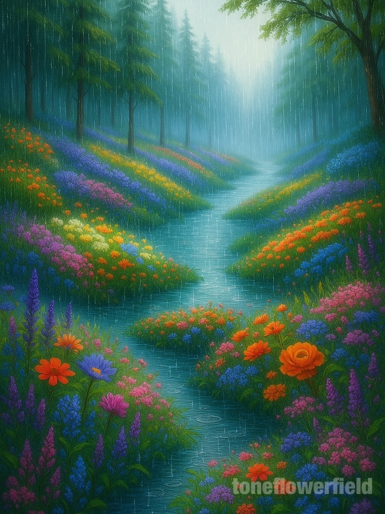 Water Droplet of Light: Blue Fantasy and Resonance