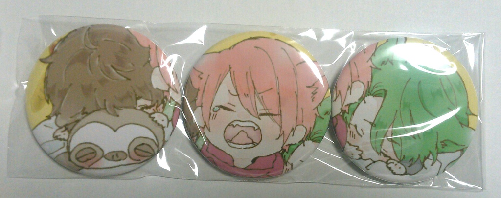 にゃんスロット缶バッチセット(一誠、双海、鷹通)