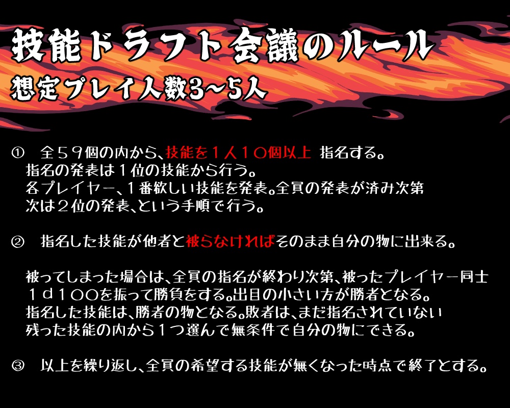6版!クトゥルフ神話TRPG技能ドラフト会議