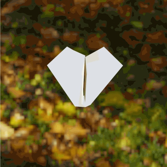 【3D素材】青春の紙飛行機レター(A4実寸/可動)