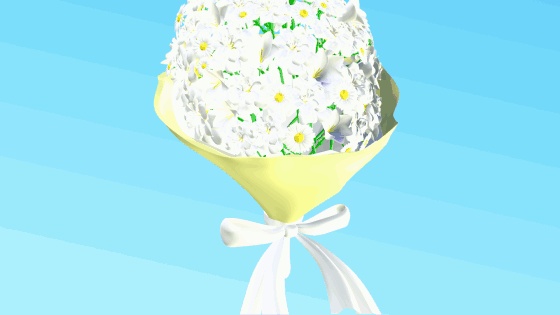 【3D】3月の花のウェディングブーケ+ベジタブルブーケ