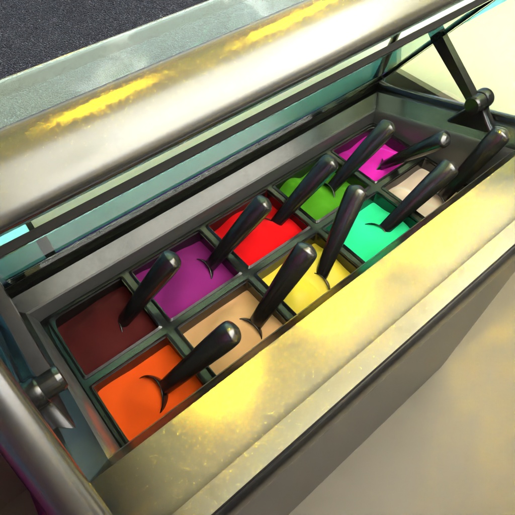 アイスクリーム販売車ver1.0(3D) /Blender・クレジット不要・商用可