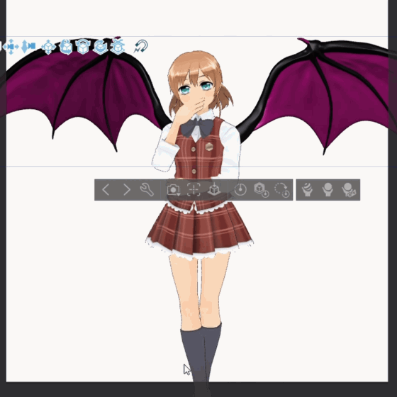 【3D】『悪魔の羽』可動&アニメ設定済 ver1.0 ヨワタリAnimeラボ BOOTH