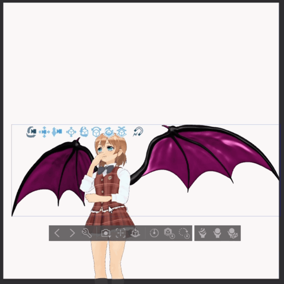 【3D】『悪魔の羽』可動&アニメ設定済 ver1.0 ヨワタリAnimeラボ BOOTH