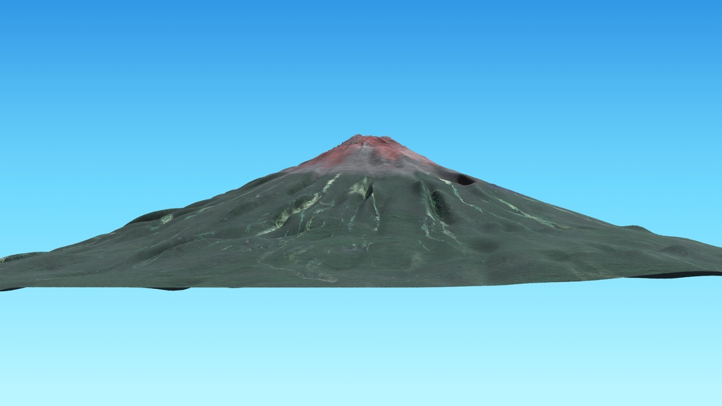 3Dモデル【富士山 Mt.Fuji】ver1_0_1(FBX/Blender/Unity/CLIPSTUDIO)