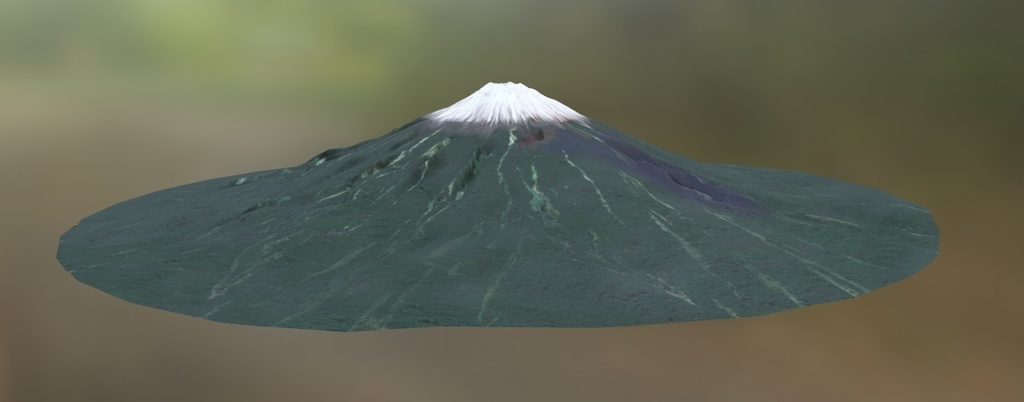 3Dモデル【富士山 Mt.Fuji】ver1_0_1(FBX/Blender/Unity/CLIPSTUDIO)