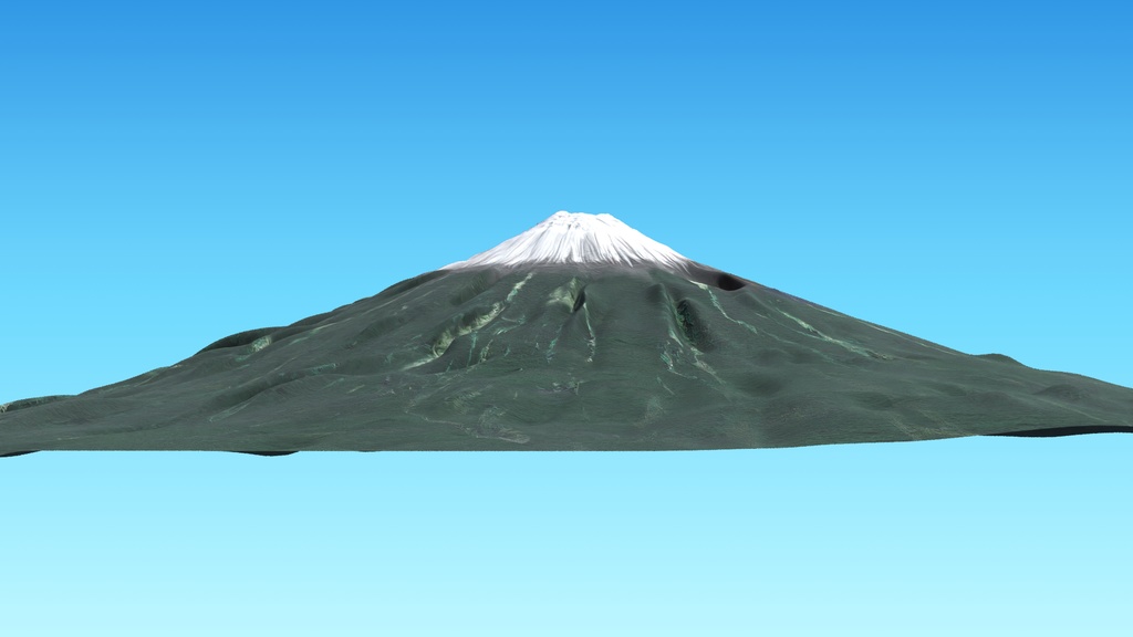 3Dモデル【富士山 Mt.Fuji】ver1_0_1(FBX/Blender/Unity/CLIPSTUDIO)