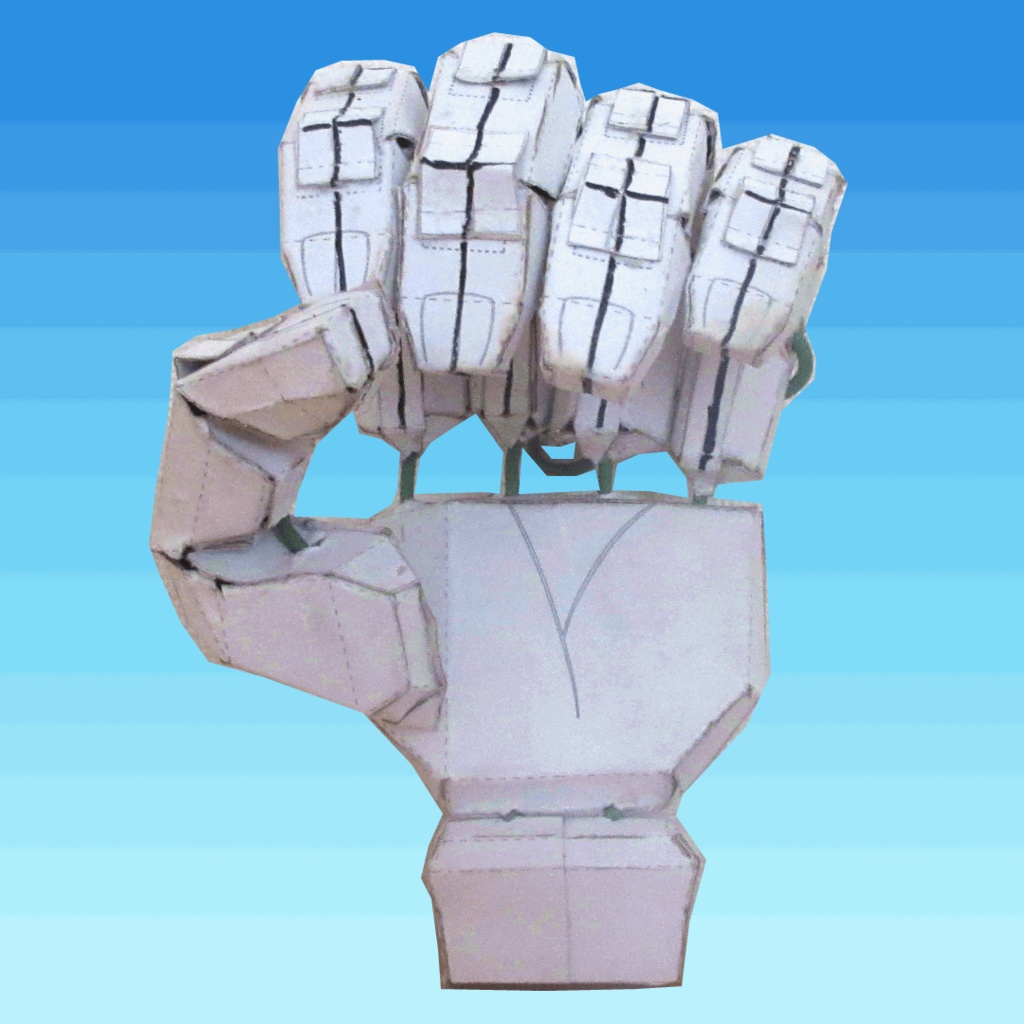 ハンドモデル展開図データ(ペーパークラフト展開図/商用可/トレース自由)