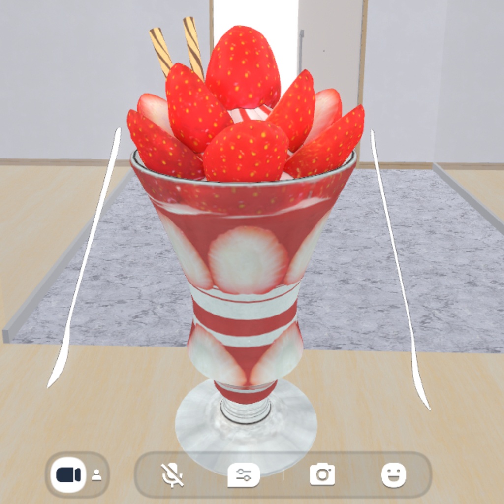 【3Dアバター】いちごパフェ(VRChat/VRM/Cluster動作確認済/メタバース)