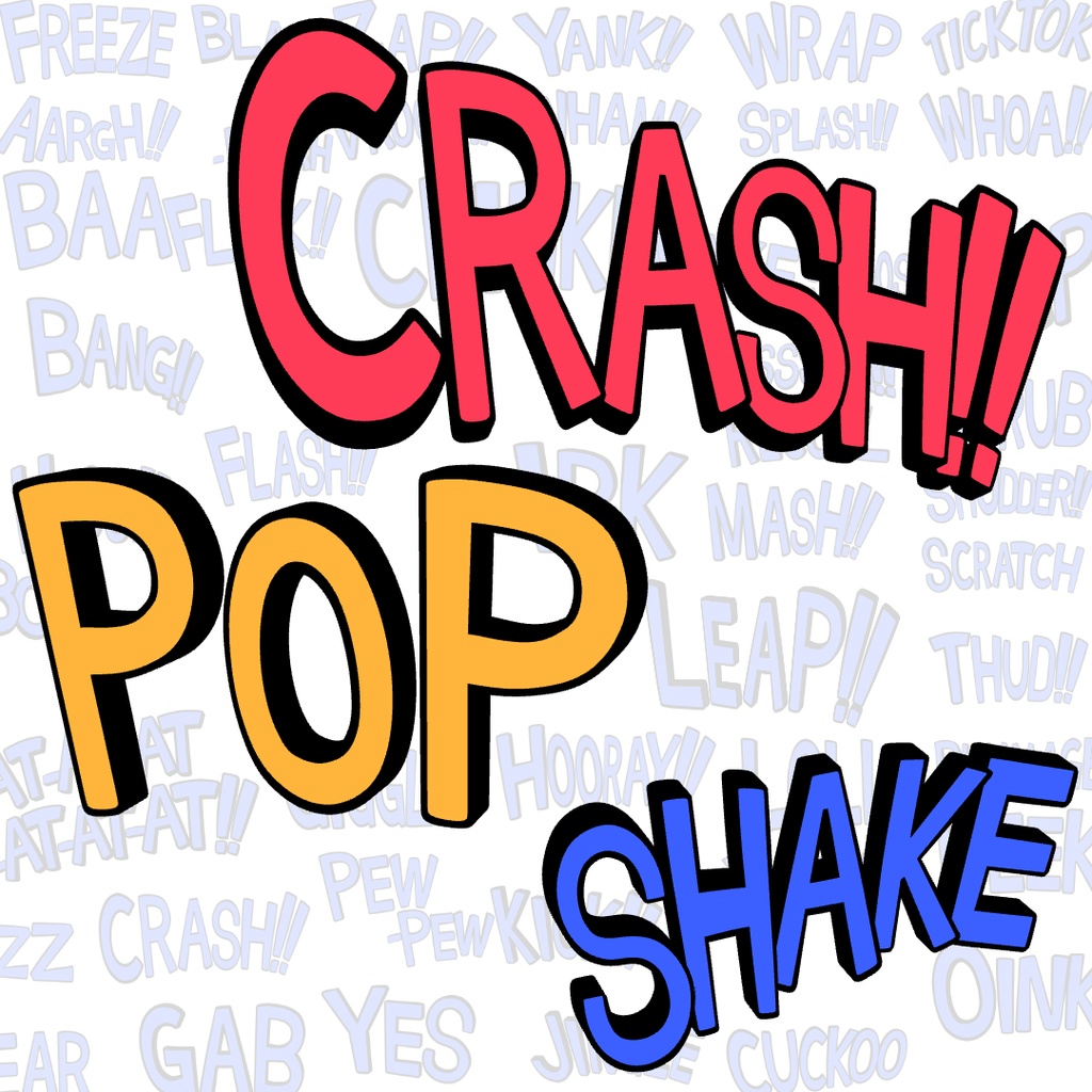 3D Onomatopoeia 英語のオノマトペ & アルファベット(英語⇔日本語オノマトペ対応表付)