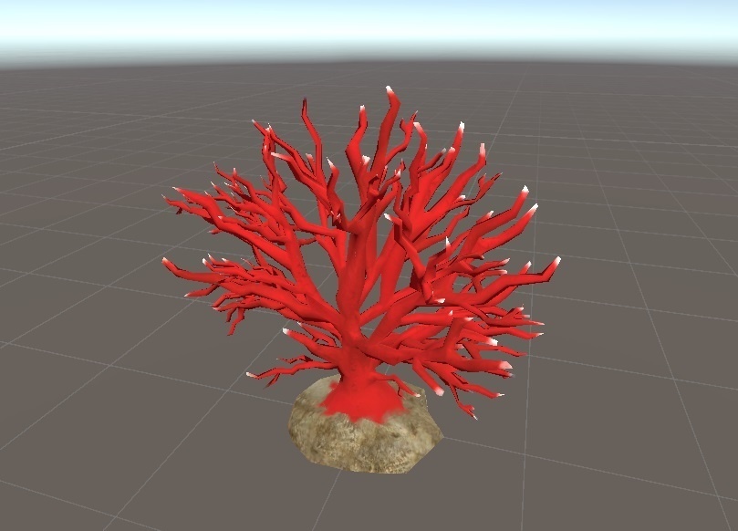 3D 赤サンゴ(Unity/Blender/FBX)