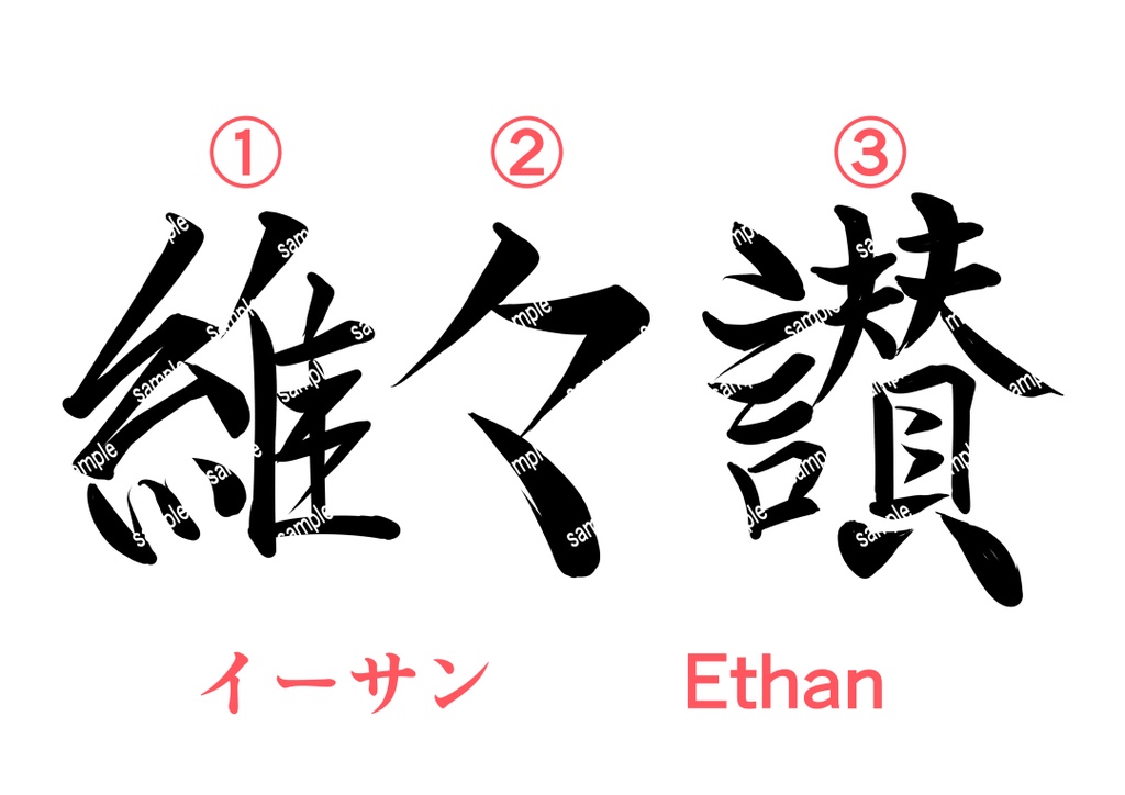 英語圏名前→漢字 vol1(8種/解説付き)