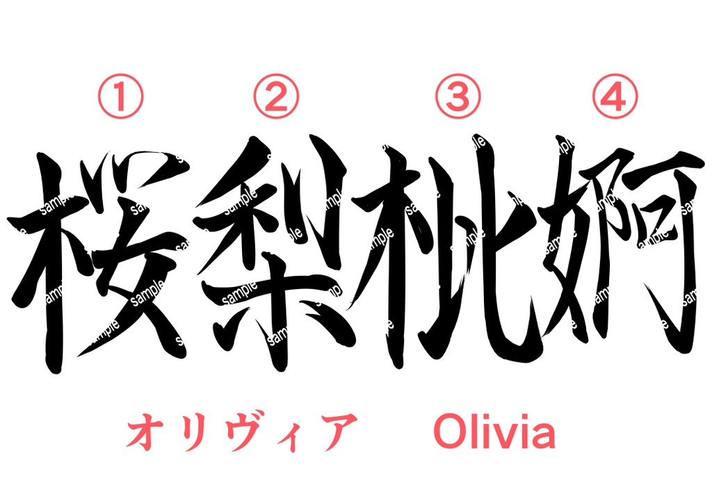 英語圏名前→漢字 vol1(8種/解説付き)