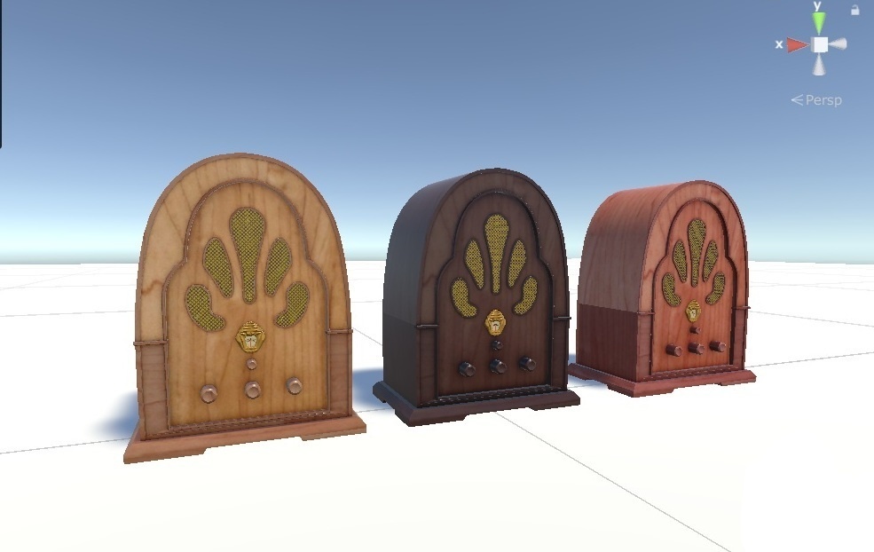 【3Dモデル】アンティークラジオ（VRChat／Unitypackage／Unity／FBX）