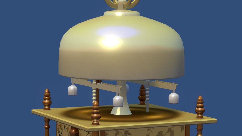 【3Dモデル】二挺天符式和時計(VRChat/Unitypackage/Unity/FBX)