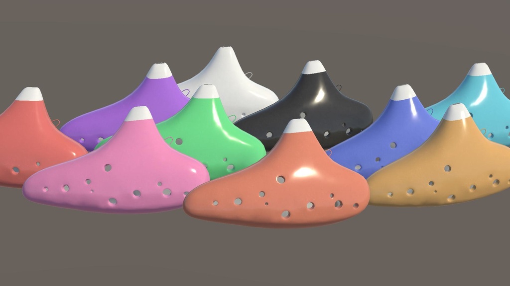 オカリナ(3D/VRChat/Unity/UnityPackage/FBX)
