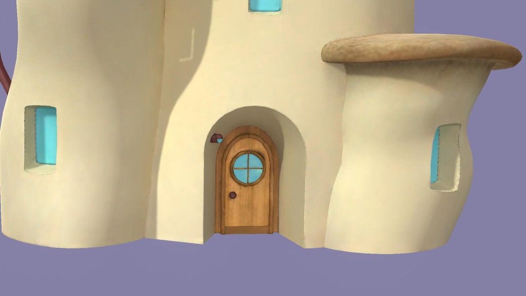 キノコハウス(3D/VRChat/Unity/UnityPackage/FBX)