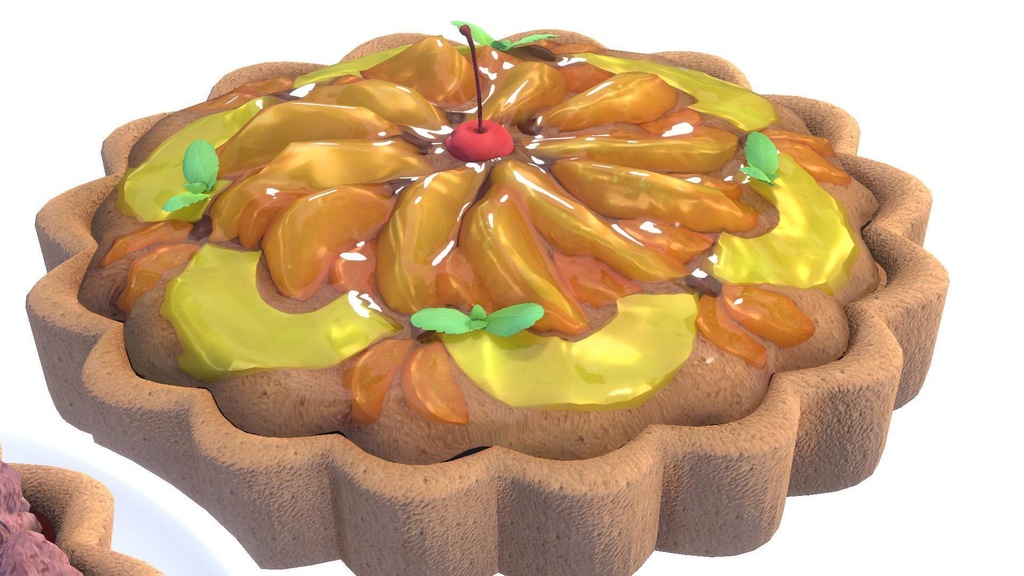 3Dタルトケーキセット(VRChat/Unity/UnityPackage/FBX)