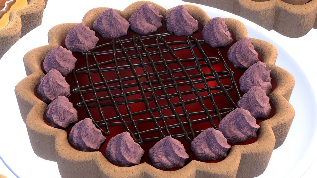 3Dタルトケーキセット(VRChat/Unity/UnityPackage/FBX)