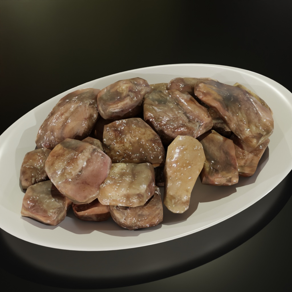 3D鶏の炭火焼セット（FBX/メタバース）