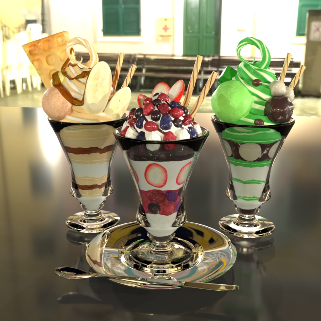 3Dパフェセットpart2（ベリー・抹茶・キャラメル）