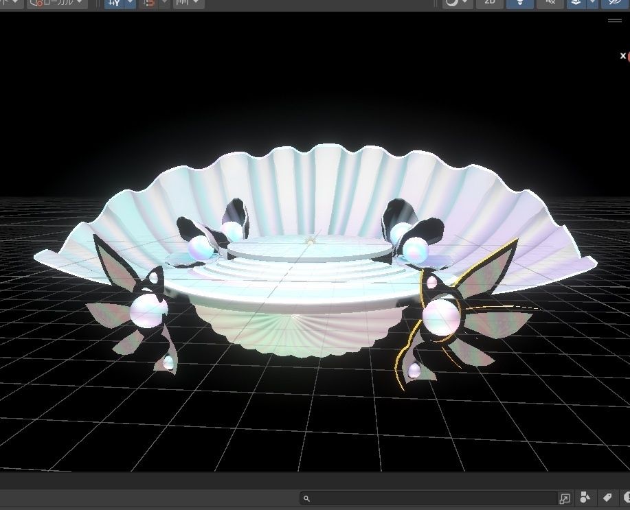 3D真珠ステージ(VRChat/UnityPackage/Unity/FBX)