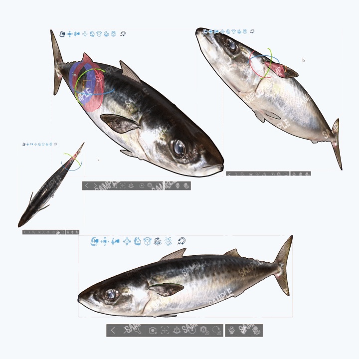 3Dサバ(可動/お魚シリーズ)