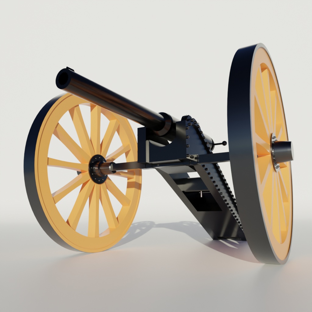 ※期間限定割引中【3D】アームストロング砲(兵器/FBX・UnityPackage)
