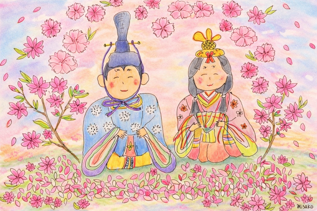 【misako】ひな祭り　ポストカード　