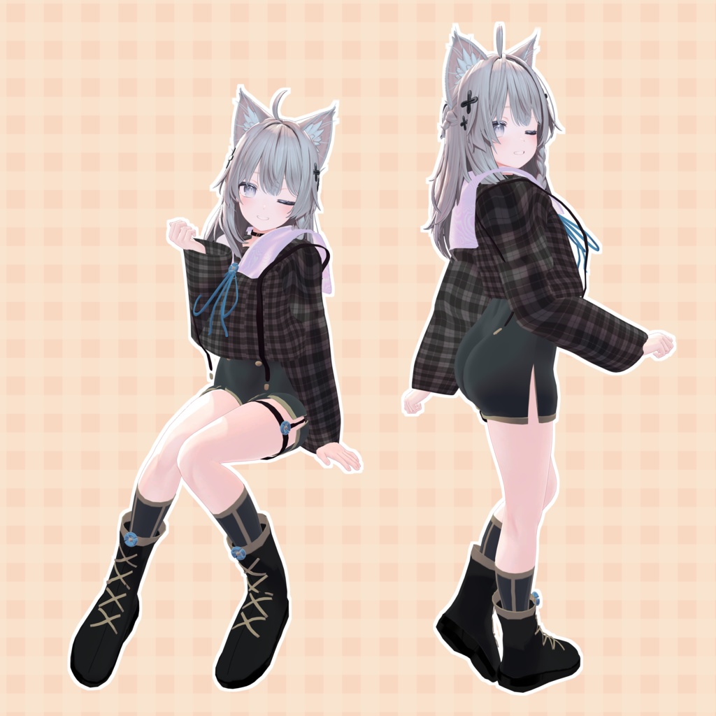 🎀1/16発売🎀勿忘草チェックコーデ