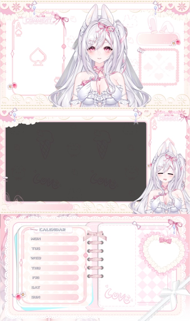 【Live2D Model】Pure and Seductive Bunny Sister (Bonus UI)