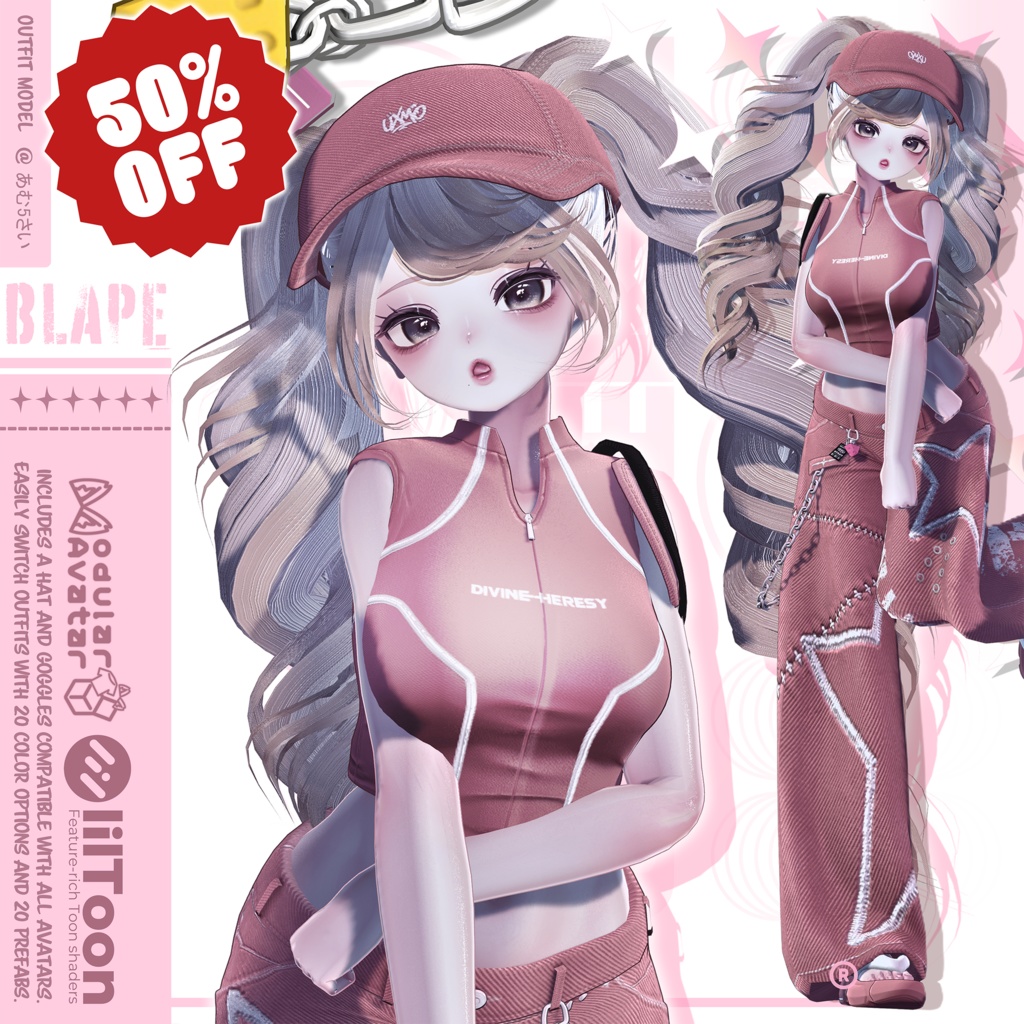 🏷️GW SALE [12avatars] BLAPE Y2K ST Cloth - VRC 🏷️