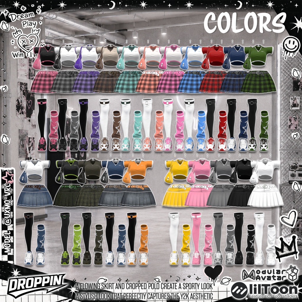 [14avatars] DROPPIN SUMMER SPORTY- VRC / colors Pick 22🎨 缩略图 14