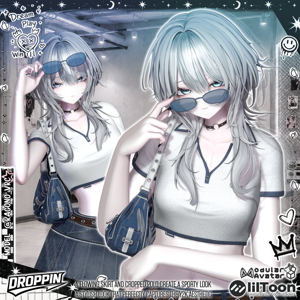 [13avatars] DROPPIN SUMMER SPORTY- VRC / colors Pick 22🎨