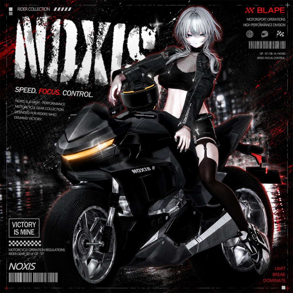 [13 AVATARS] NOXIS🏍️  - RIDER COLLECTION_VRC / colors Pick 16🎨  