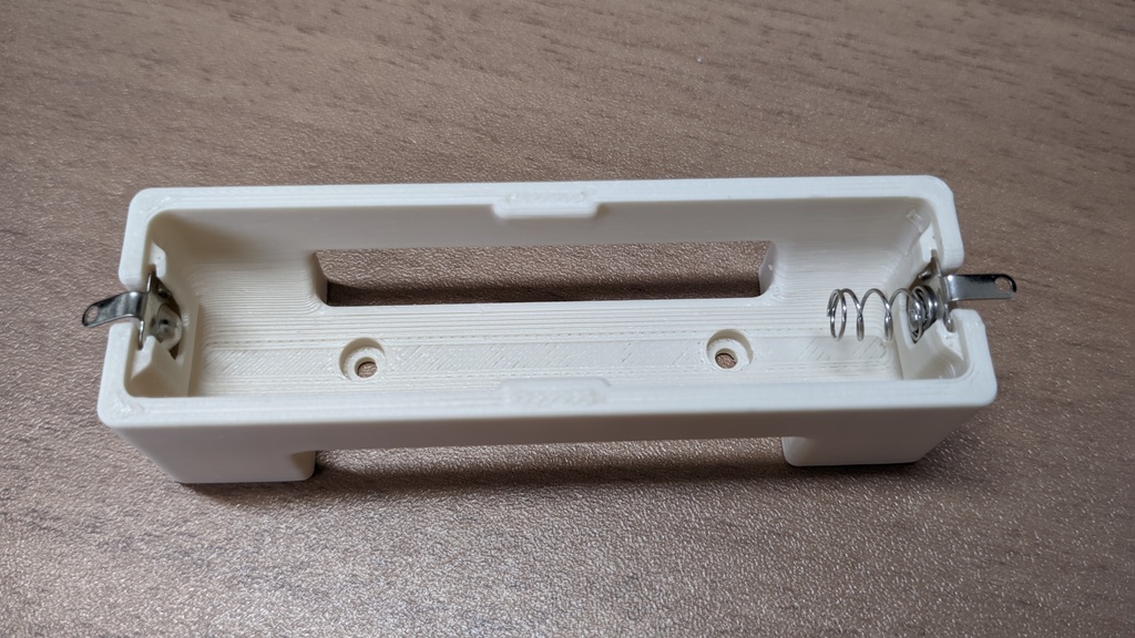 保護回路付18650 Li-ion電池用電池ホルダー (3Dデータ)