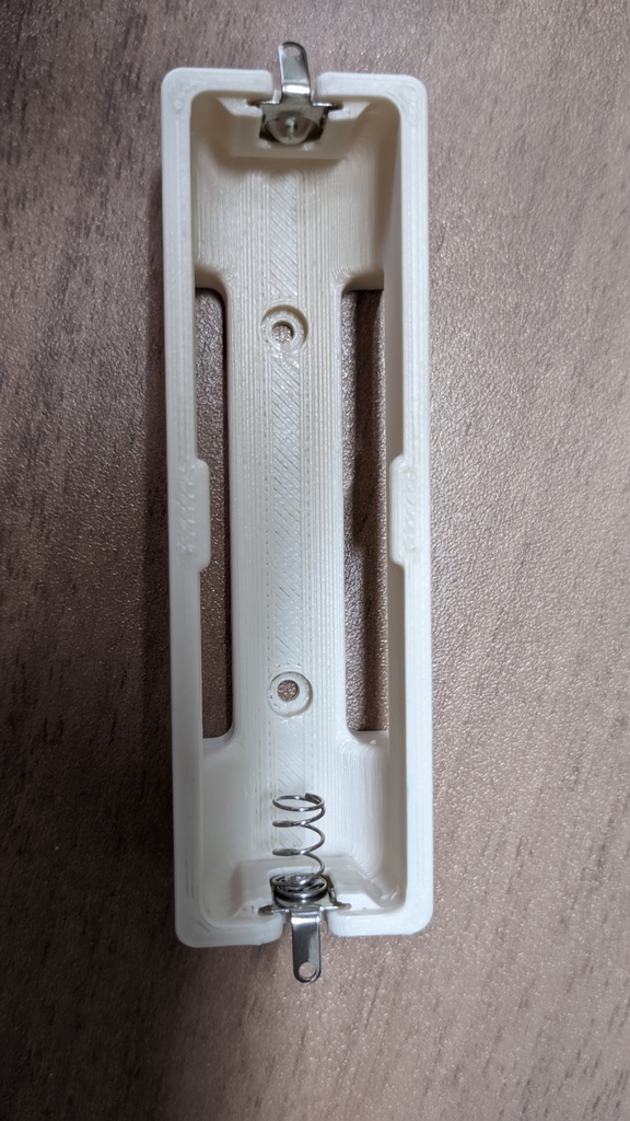 保護回路付18650 Li-ion電池用電池ホルダー (3Dデータ)