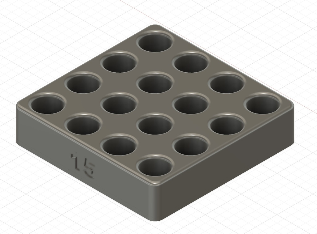 円筒用スタンド (φ14-19 mm, 1 mm刻み, 16穴)