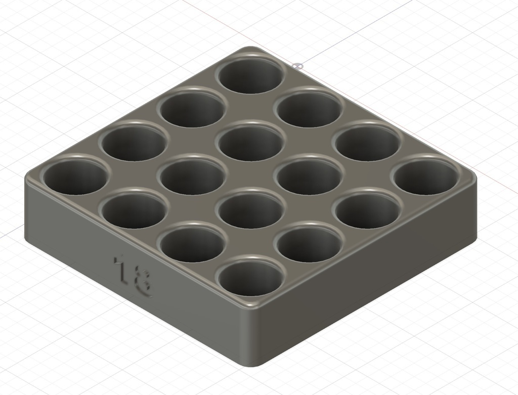 円筒用スタンド (φ14-19 mm, 1 mm刻み, 16穴)